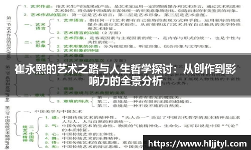 崔永熙的艺术之路与人生哲学探讨：从创作到影响力的全景分析