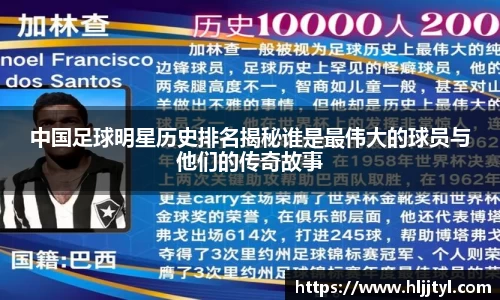 中国足球明星历史排名揭秘谁是最伟大的球员与他们的传奇故事